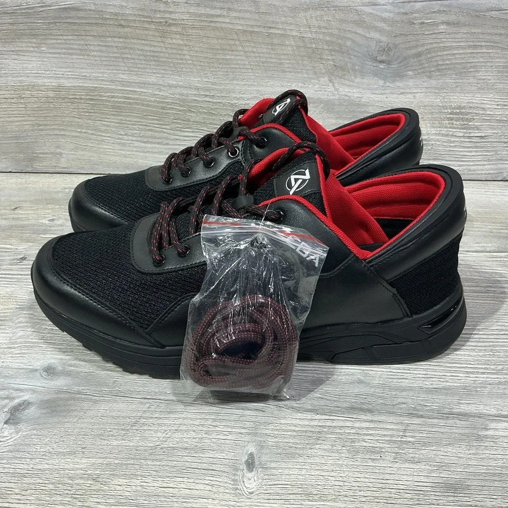 NEW Zeba Mens Sneakers Size 14 M Hands Free Comfort Walking Shoes Black Red